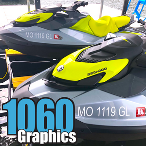 1060 Graphics Custom Boat Registration Numbers Decal Sticker