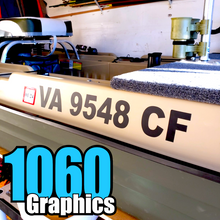 Load image into Gallery viewer, 1060 Graphics Custom Boat Registration Numbers Decal Sticker